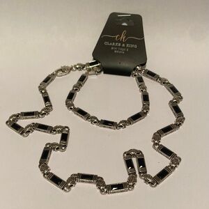 Men’s Grass Pattern Necklace & Bracelet Set Fashion Cool Retro